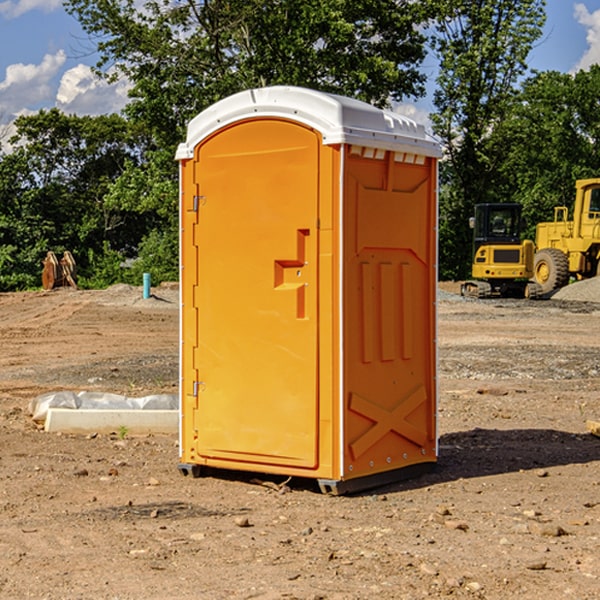 how often are the porta potties cleaned and serviced during a rental period in Okaton SD